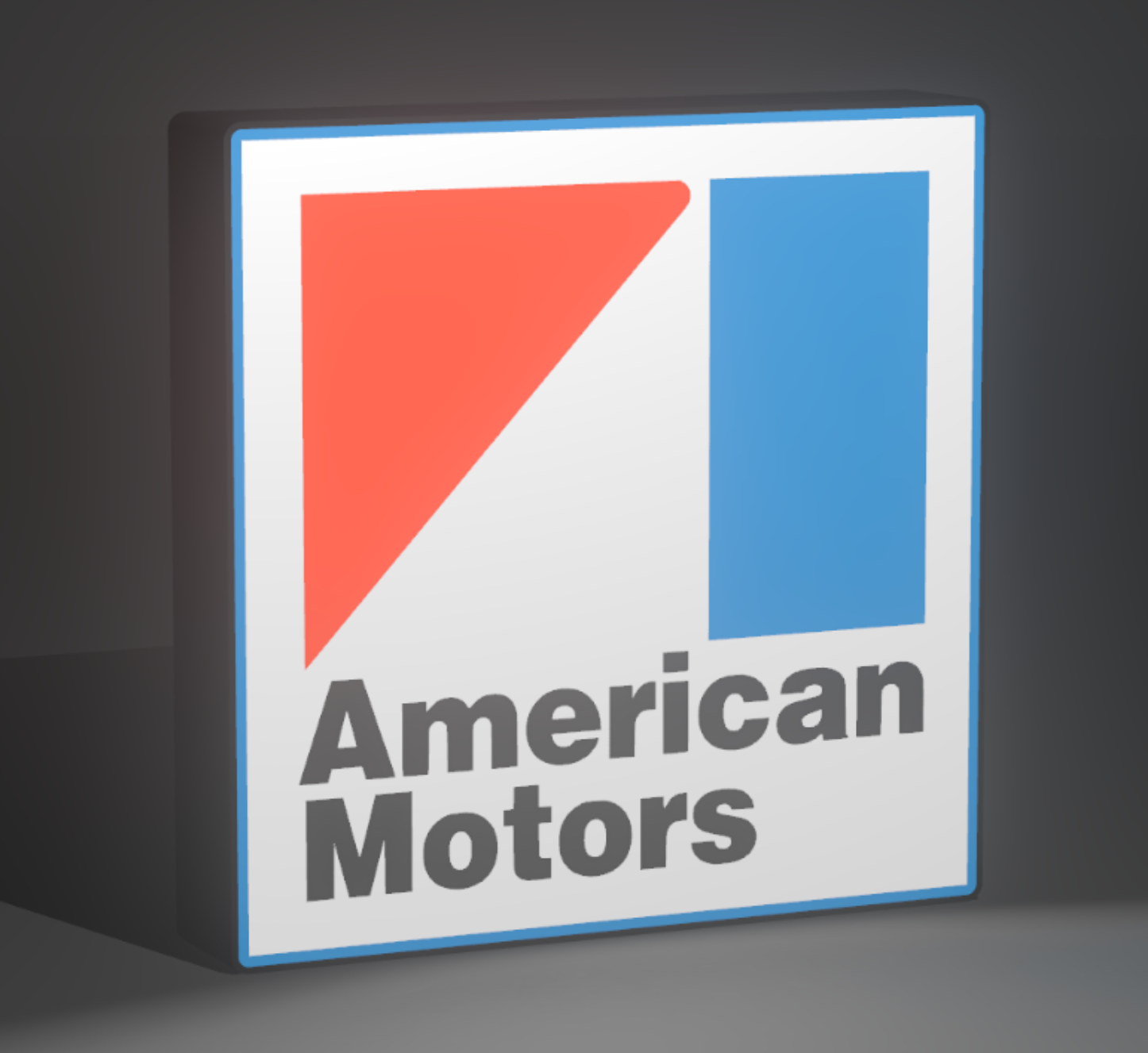 American Motors LED light box – custom 3D printed – Lit Layer Creations